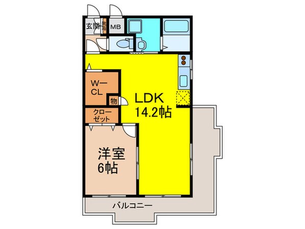 ハイツ東渡辺の物件間取画像